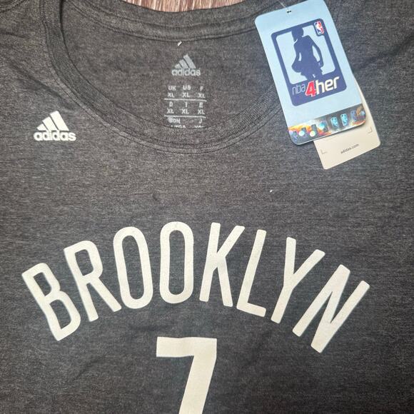 Womans NBA Adidas Brooklyn Nets - Jeremy Lin #7 T-Shirt XL - Picture 3 of 4